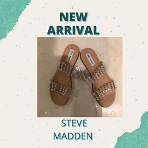 Steve Madden Clear Studded Sandals